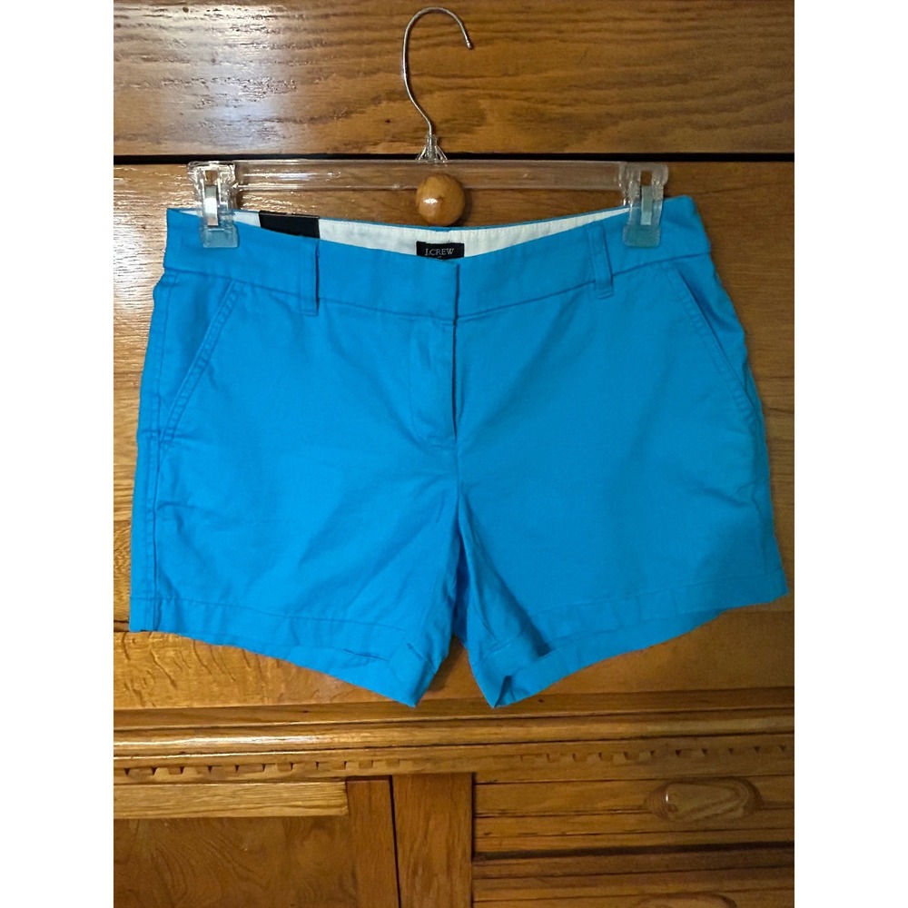 J.Crew Preppy‎ Nautical 5 Inch Chino Shorts Bright Blue New With Tags Classic